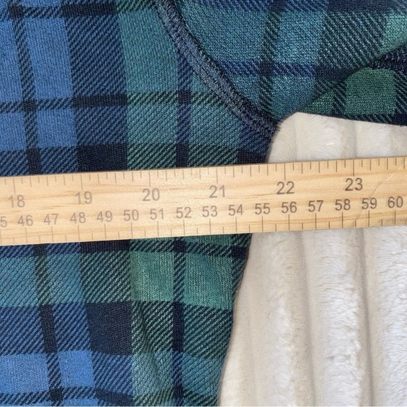 Abercrombie & Fitch Blue Green Plaid Hoodie - Picture 4 of 8